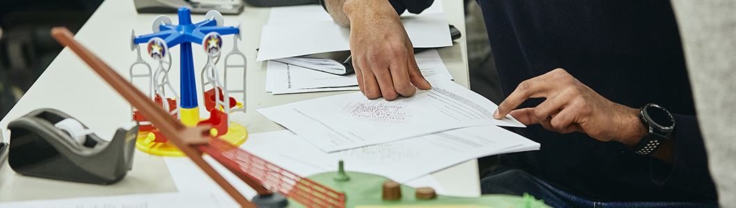 A student works on an in-course lab assignment.