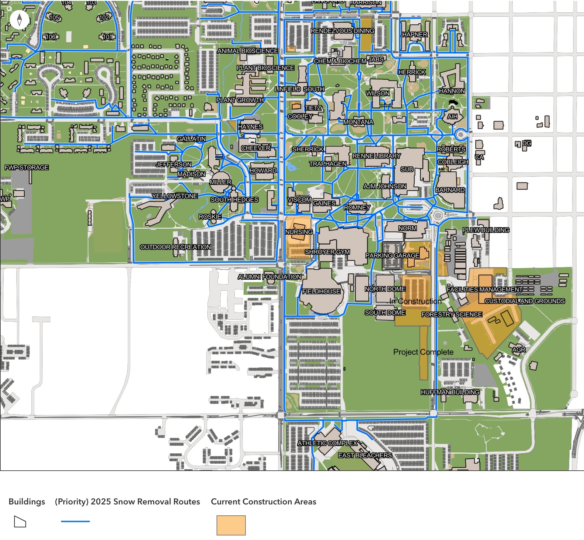 snow removal map links to interactive, accessible version