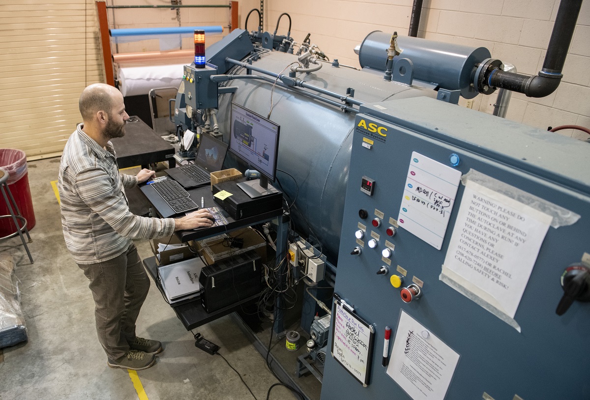 ASC Autoclave being programmed for a run by SBCF Research Scientist