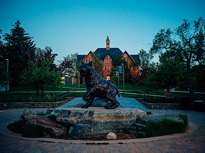 Spirit statue at dusk