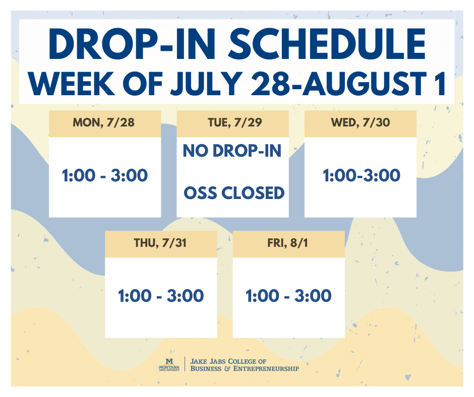 Drop In schedule