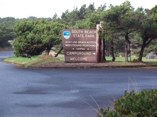 South Beach State Park Entrance Sign