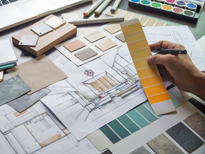 Interior design sketches