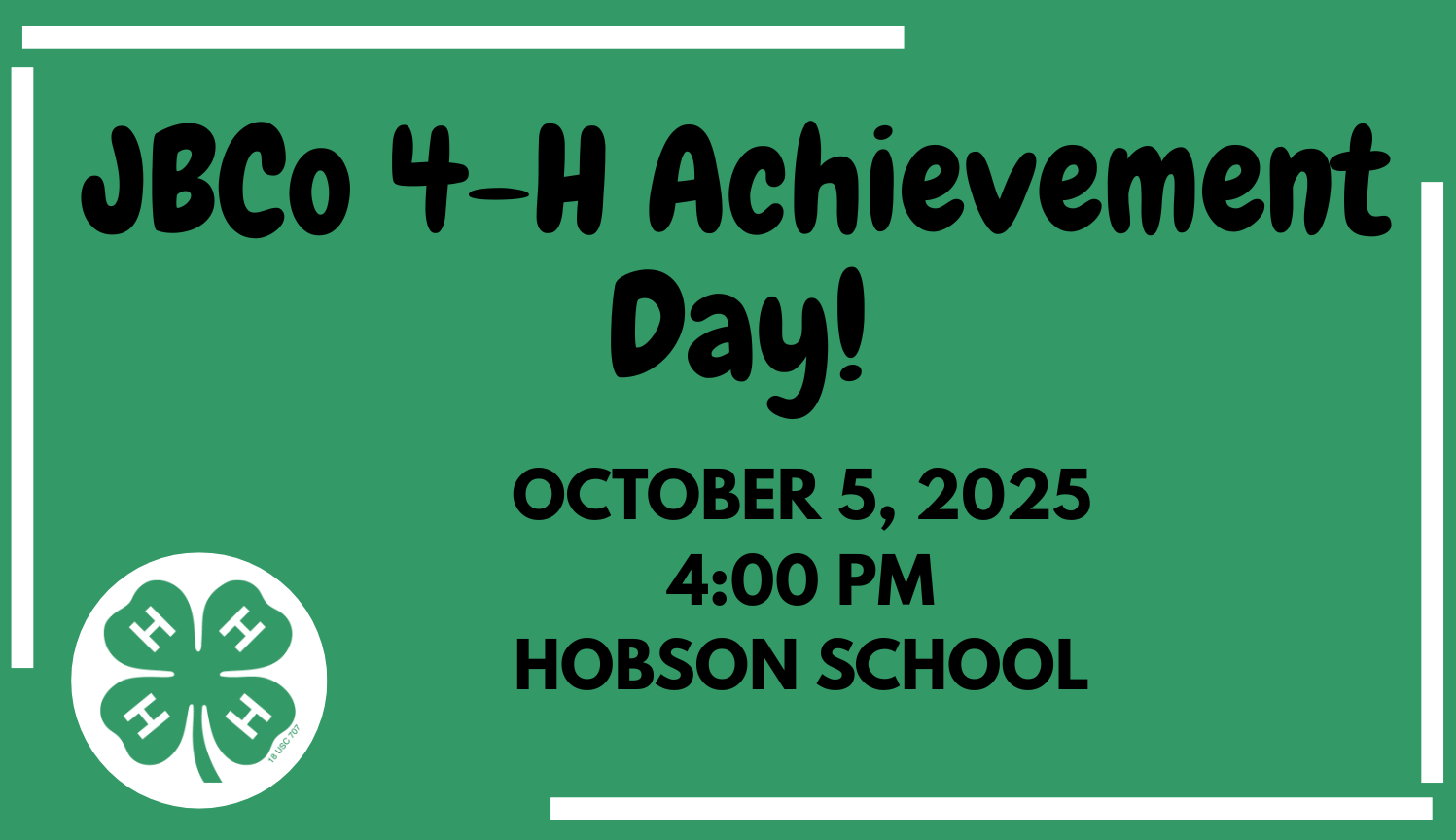JBC 4-H Achievement Night Invitation