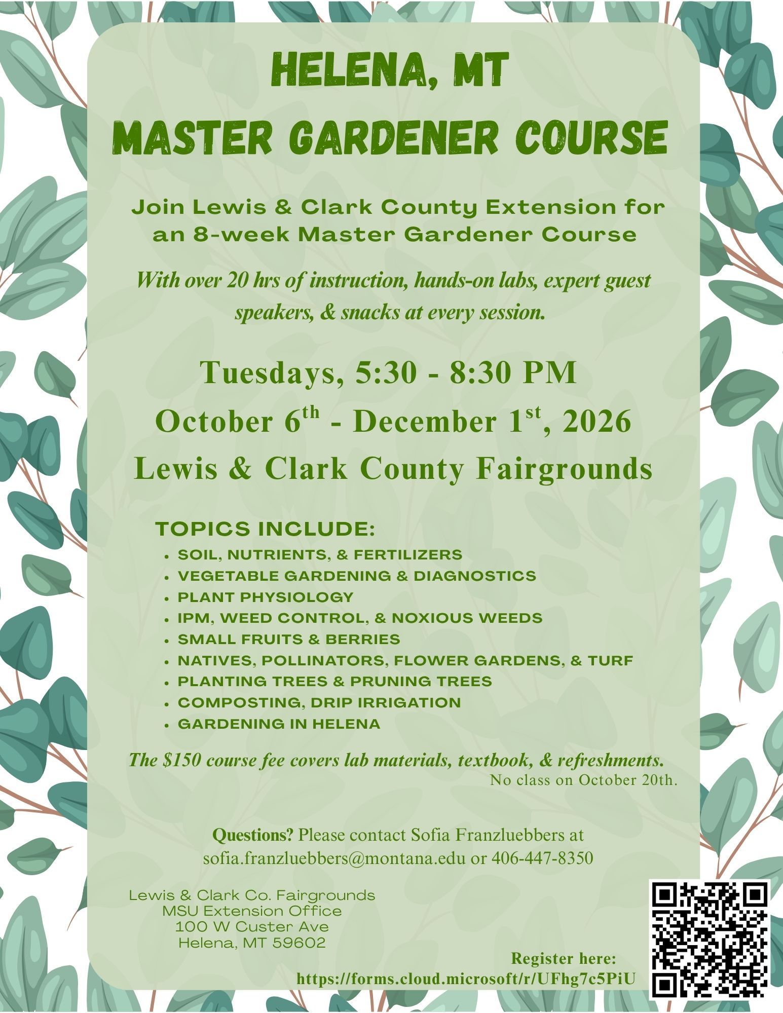 Master Gardener Course Helena