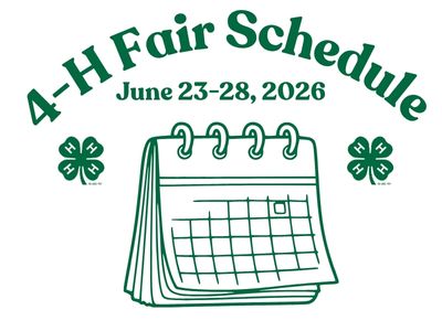 4-H Fair Schedule with Calendar drawing