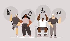 graphic of students with various accessibility needs