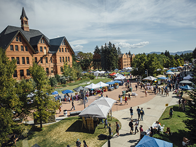 students walking on campus