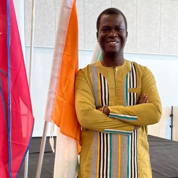 Kouba next to Cote d'Ivoire flag