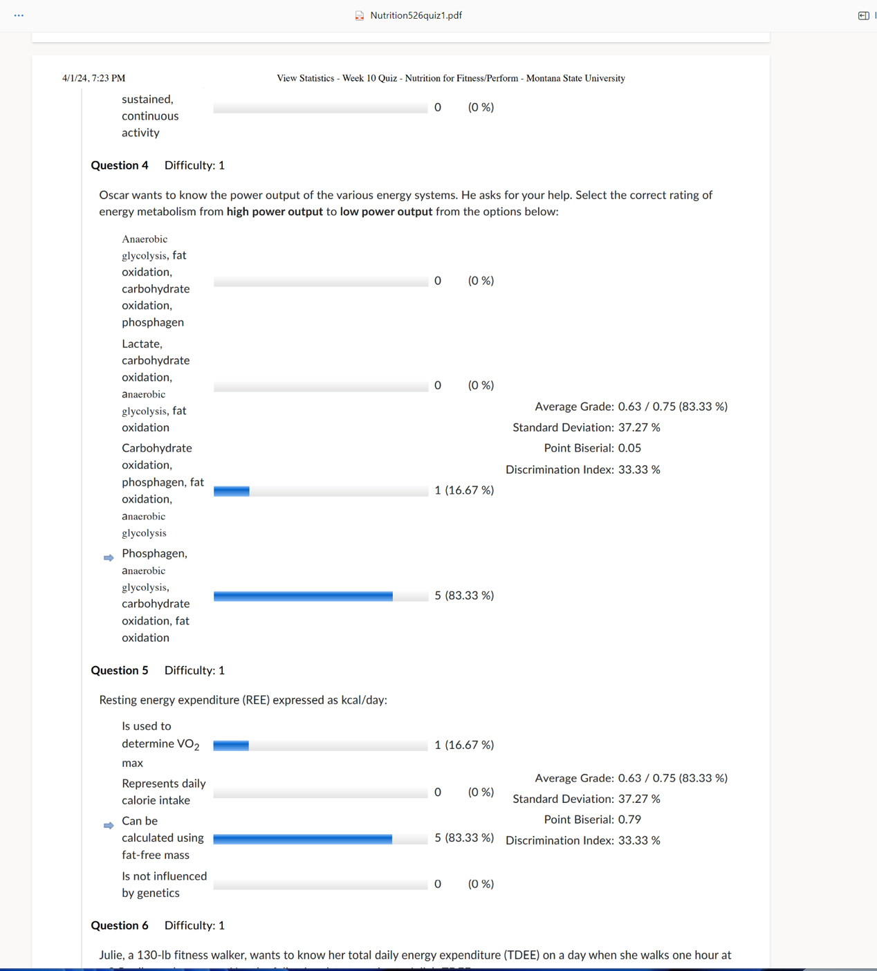 NUTR 526 Representative Quiz Example