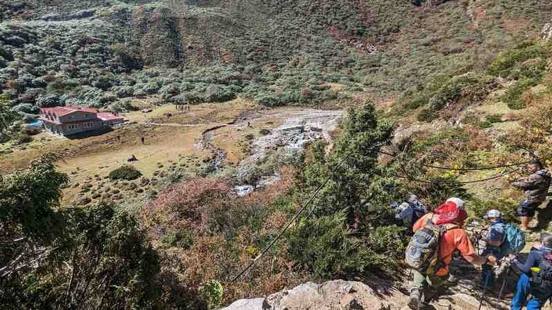 Arriving in Namche