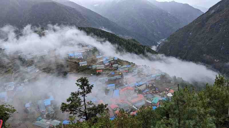 Foggy village in Nepal