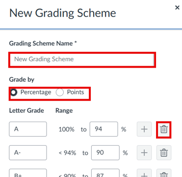 new grading scheme