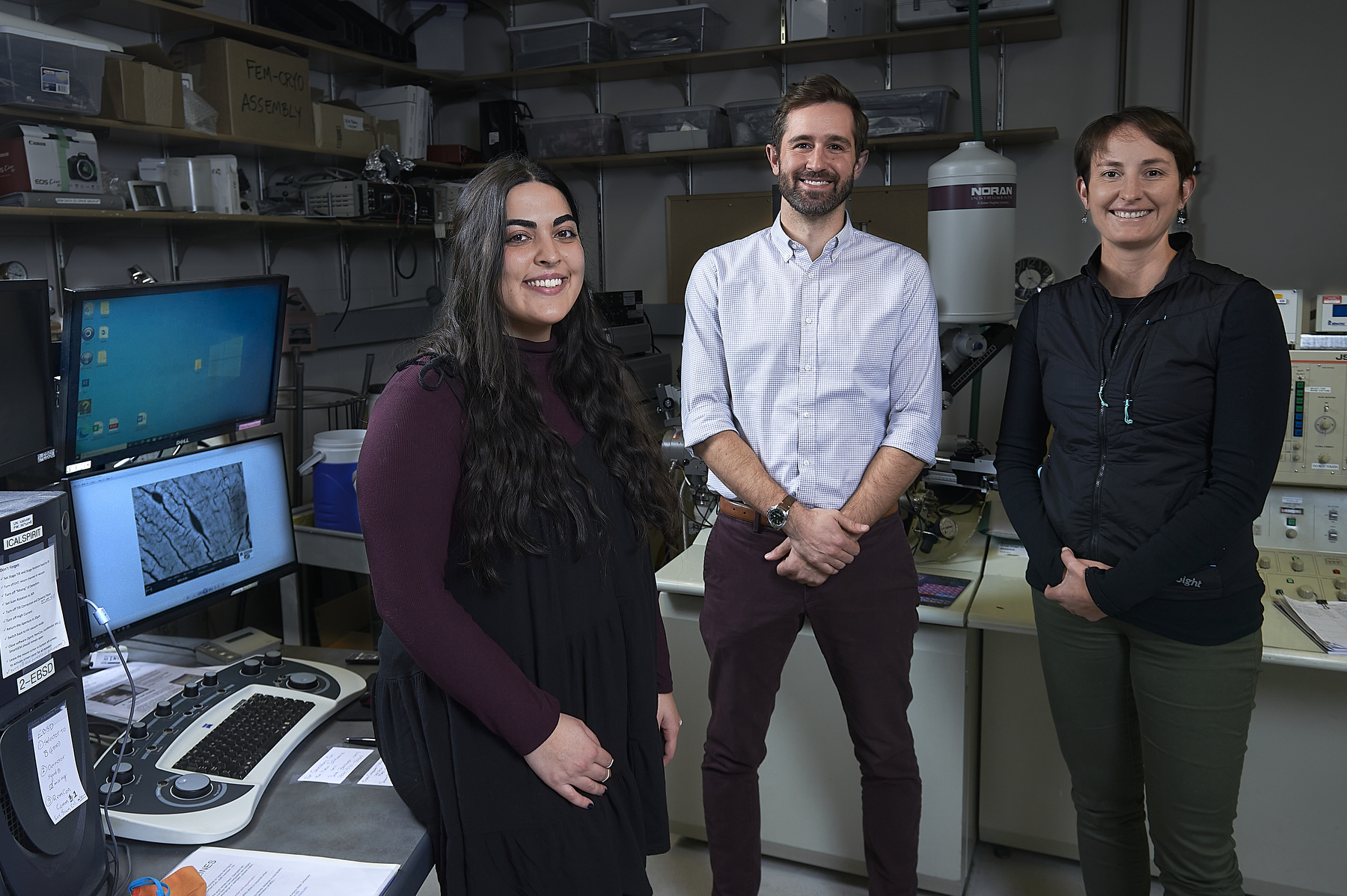 researchers in lab