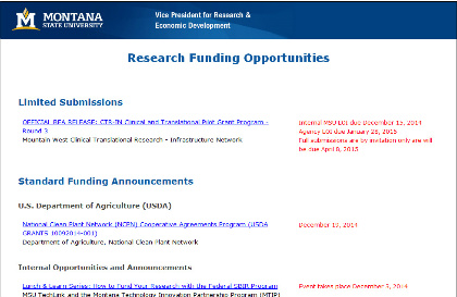 funding opportunities