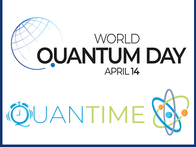 QuanTime and World Quantum Day logos