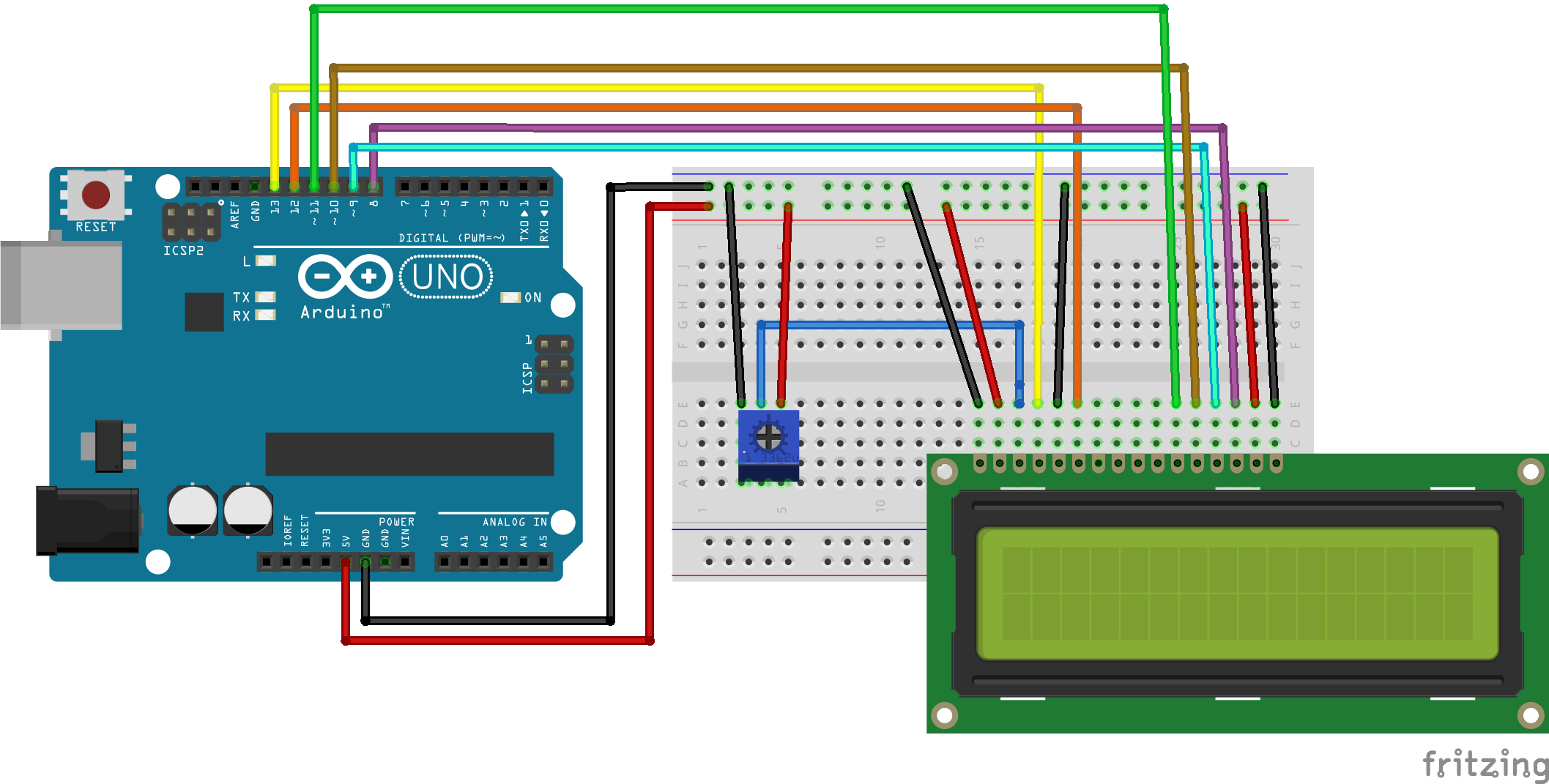 LCD wiring 