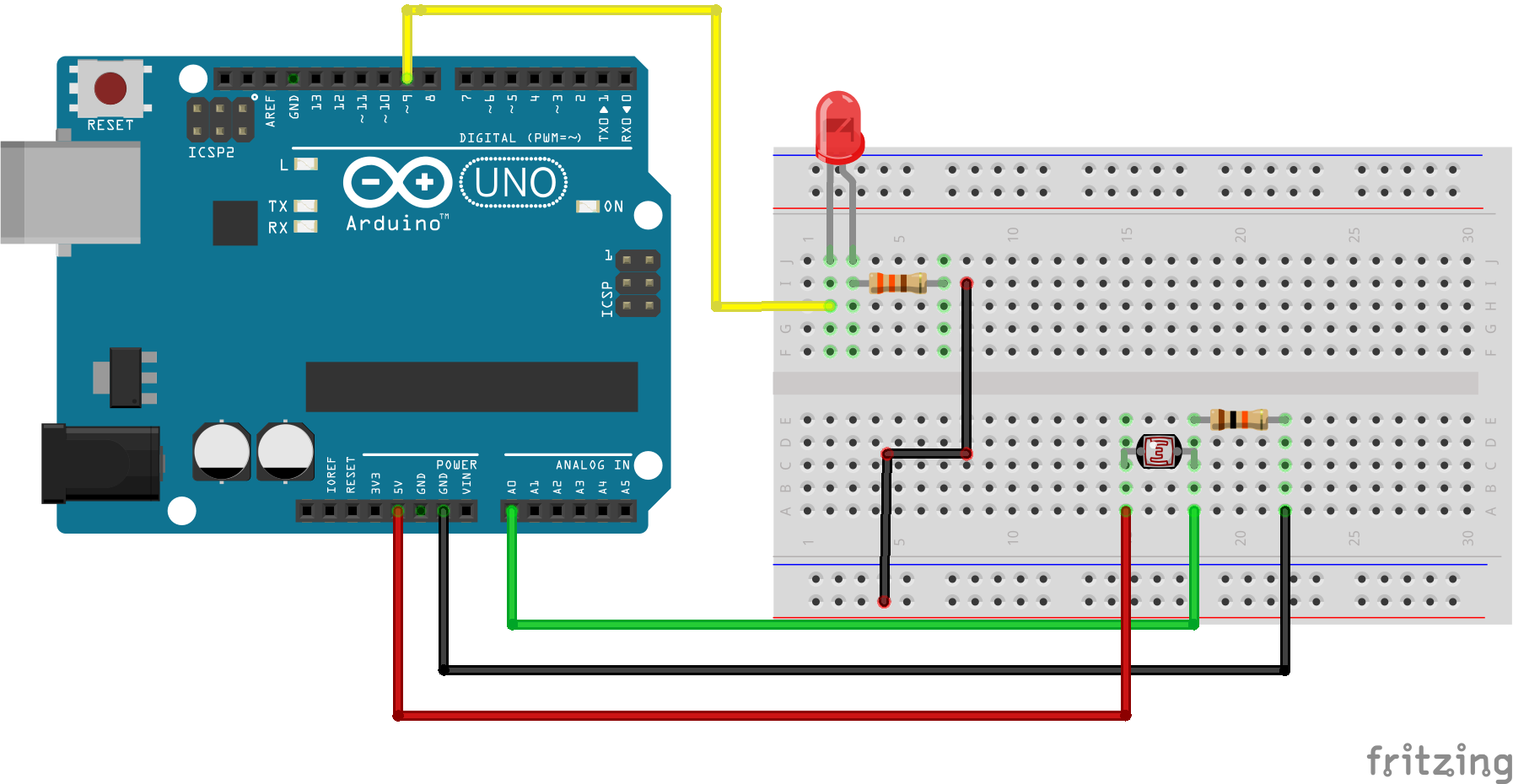 Photoresistor circuit